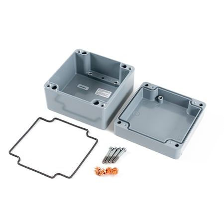 Hammond Screws Electrical Enclosures, 5.51 in H, 3.54 in D, 5.51 in W 1590Z090GY